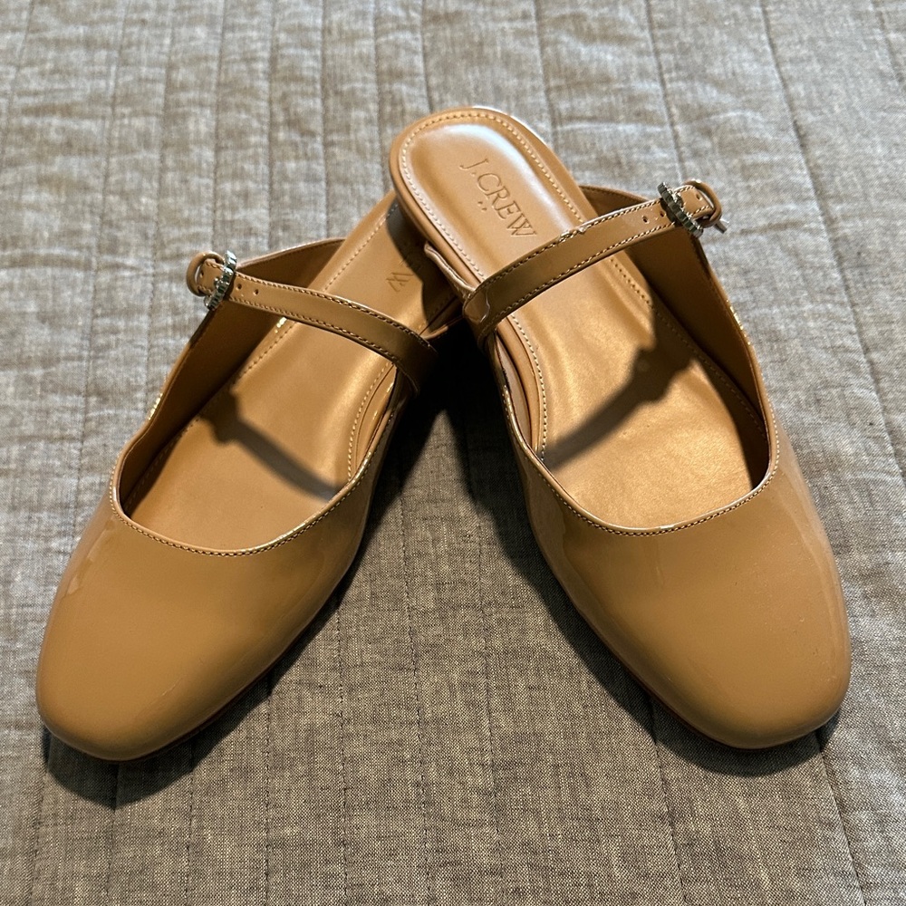 J. Crew Camel Mules with Strap